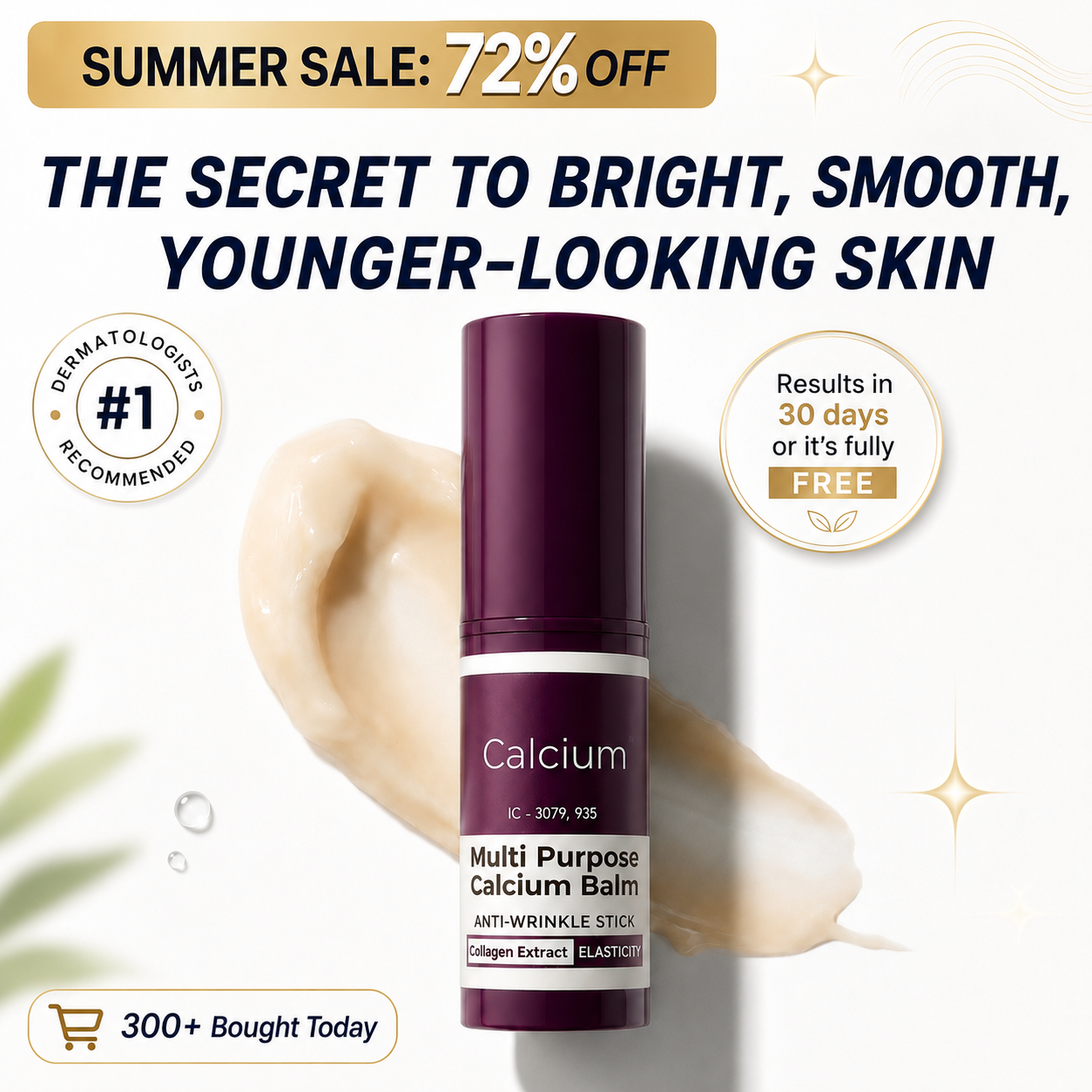 Calcium Balm for Wrinkles, Fine Lines, And Tired Creases Naturally