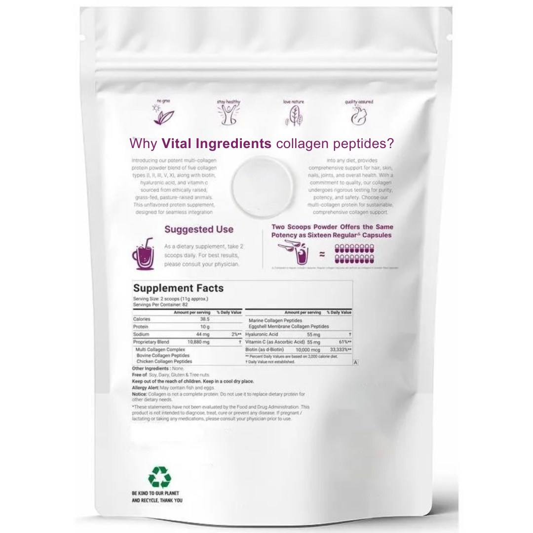 Multi Collagen Peptides For Younger Skin and Stronger Joints