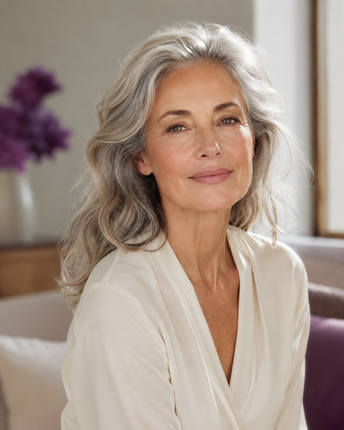 Radiant woman in her 60s with glowing skin - Prime Ingredients Anti-Ageing Bundle