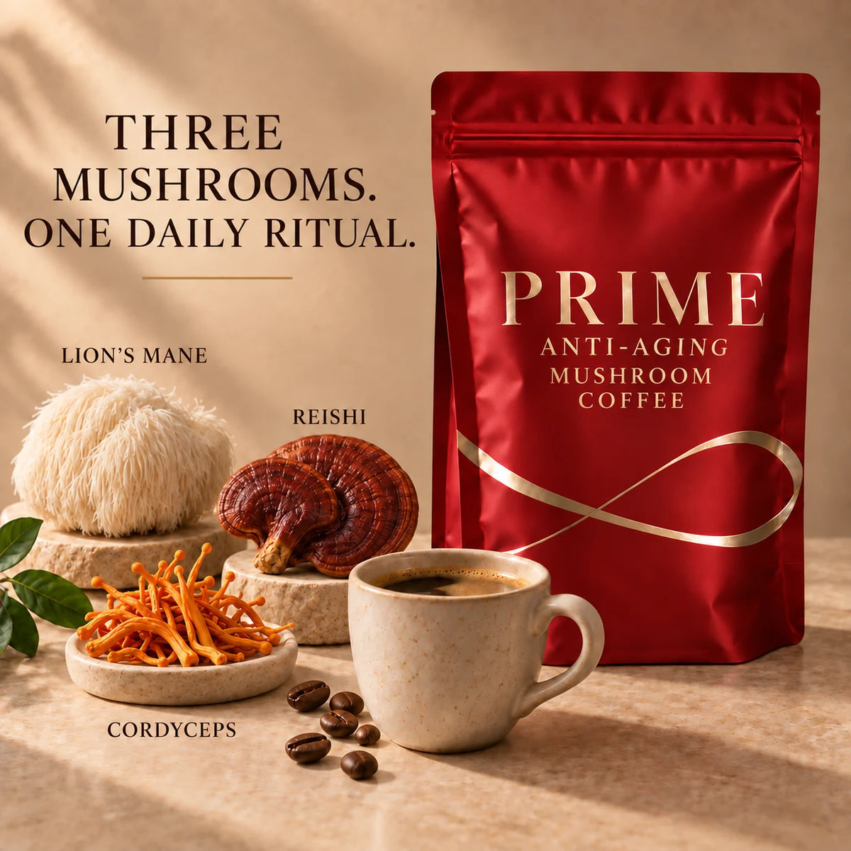 Prime Anti-Aging Mushroom Coffee