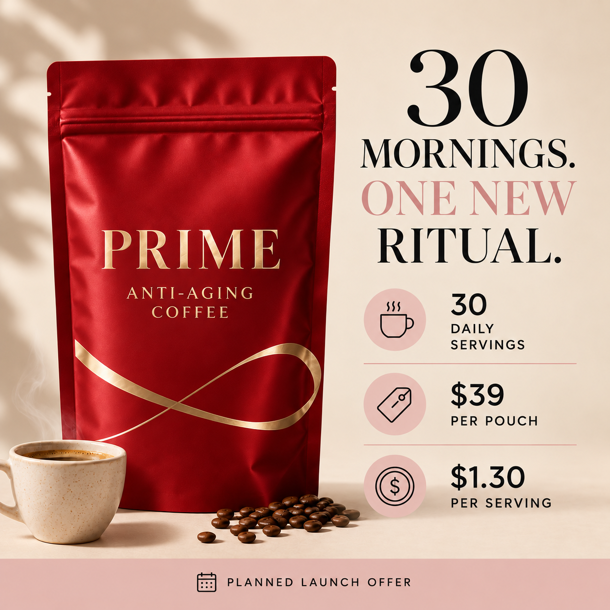 Prime Coffee packaging detail