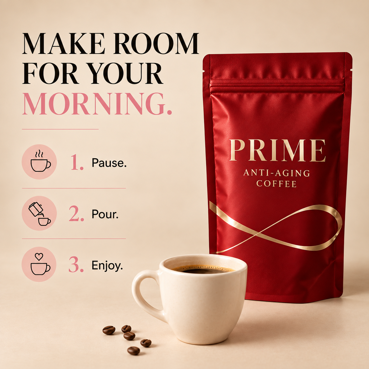 A thoughtfully arranged morning coffee ritual